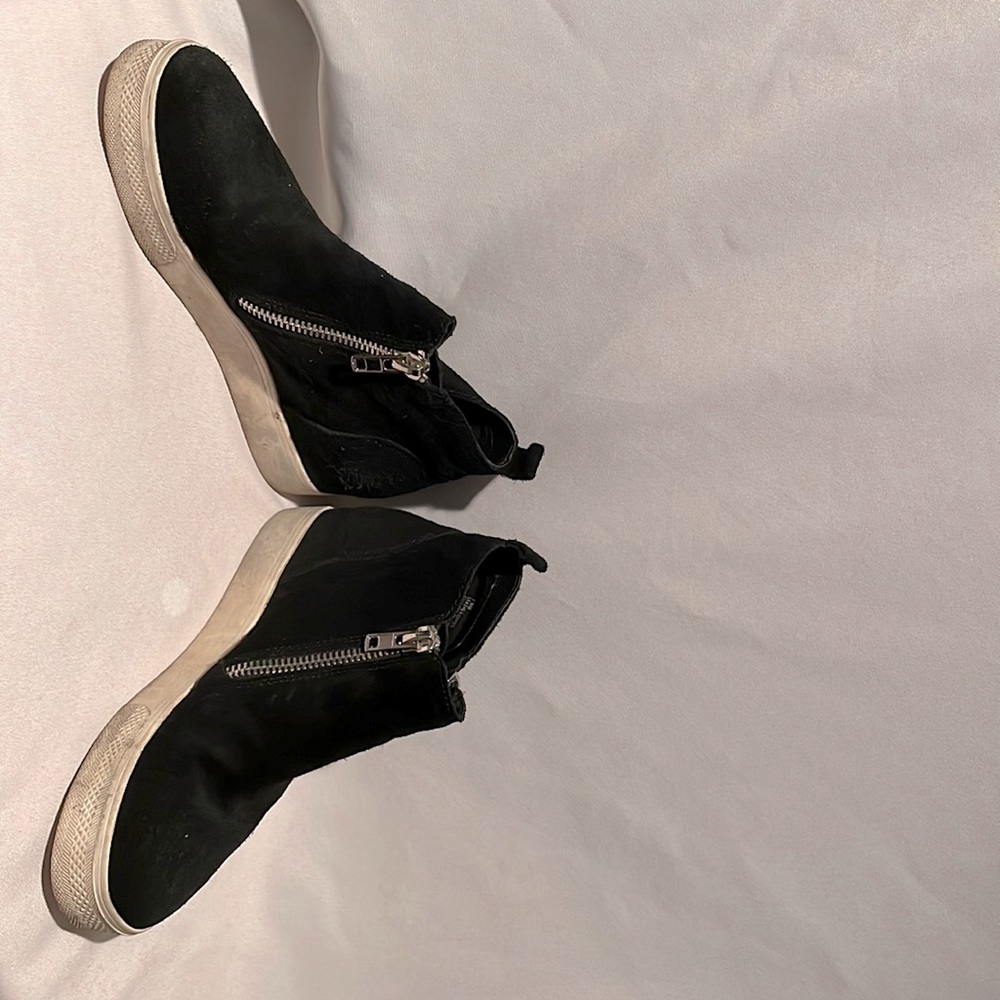 Steve Madden leather wedge sneakers